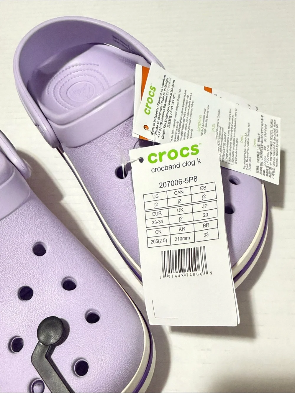 Crocs Kid's Classic Clogs Purple Size J2